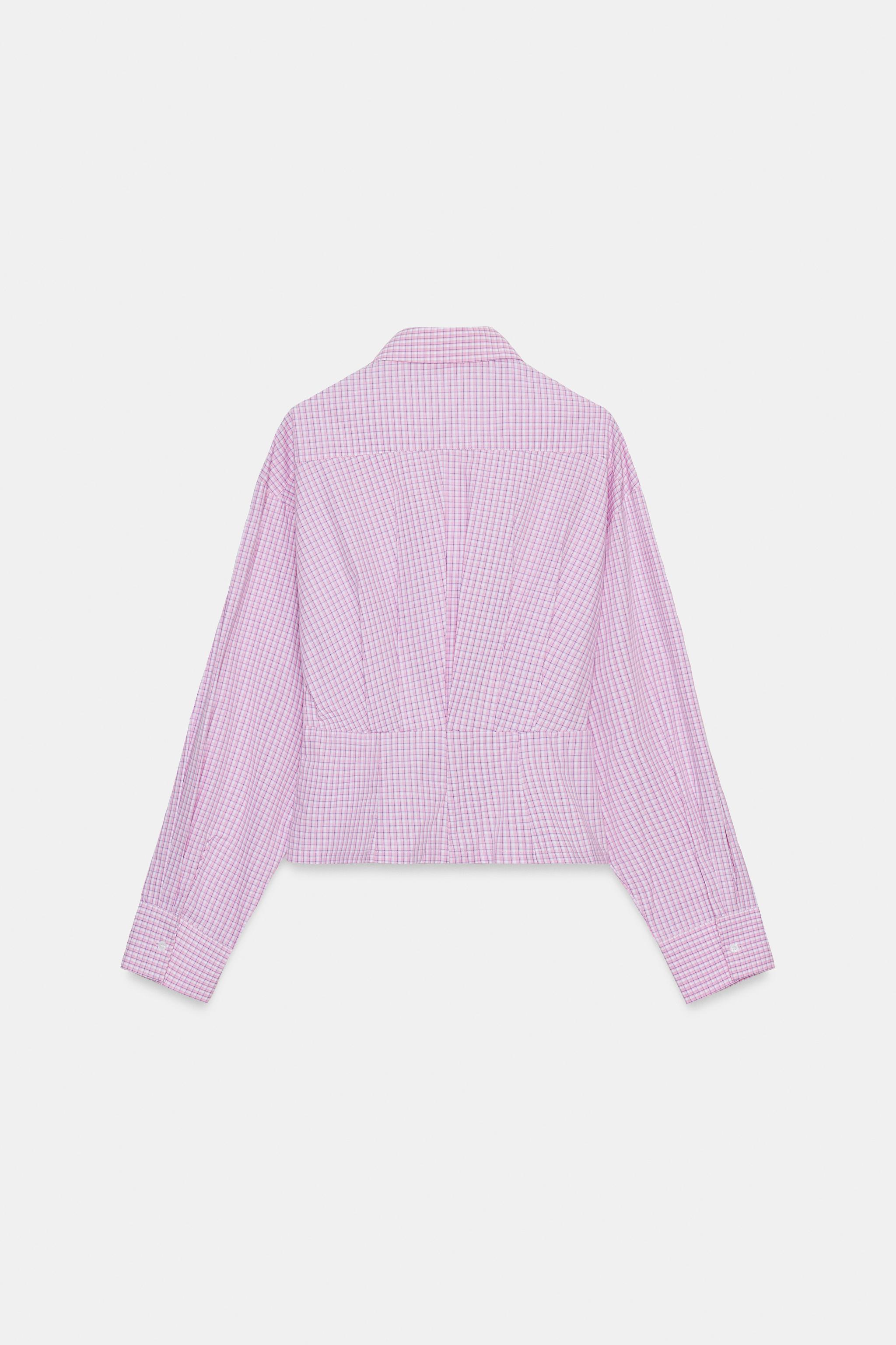 CHEMISE À CARREAUX AVEC PINCES AU DOS